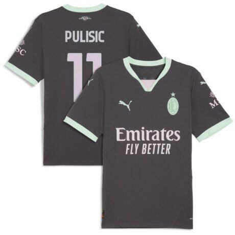Christian Pulisic AC Milan Puma 2024/25 Third Replica Player Jersey - Charcoal - Front View