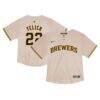Christian Yelich Milwaukee Brewers Nike Toddler Home Game Jersey - Cream - Front View