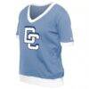 Washington Nationals New Era Women's City Connect Rhinestone V-Neck T-Shirt - Blue - Alt1