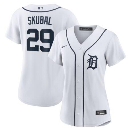 Tarik Skubal Detroit Tigers Nike Women's Home Replica Player Jersey - White - Front View