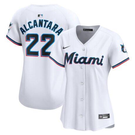 Sandy Alcantara Miami Marlins Nike Women's Home Limited Player Jersey - White - Front View