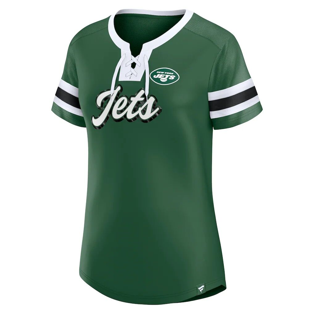 New York Jets Fashion7 Women's Original State Lace-Up T-Shirt
