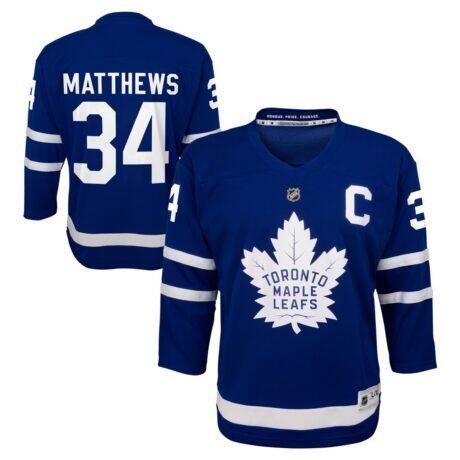 Auston Matthews Toronto Maple Leafs Youth Home Replica Player Jersey - Blue - Front View