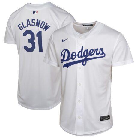 Tyler Glasnow Los Angeles Dodgers Nike Youth Home Player Game Jersey - White - Front View