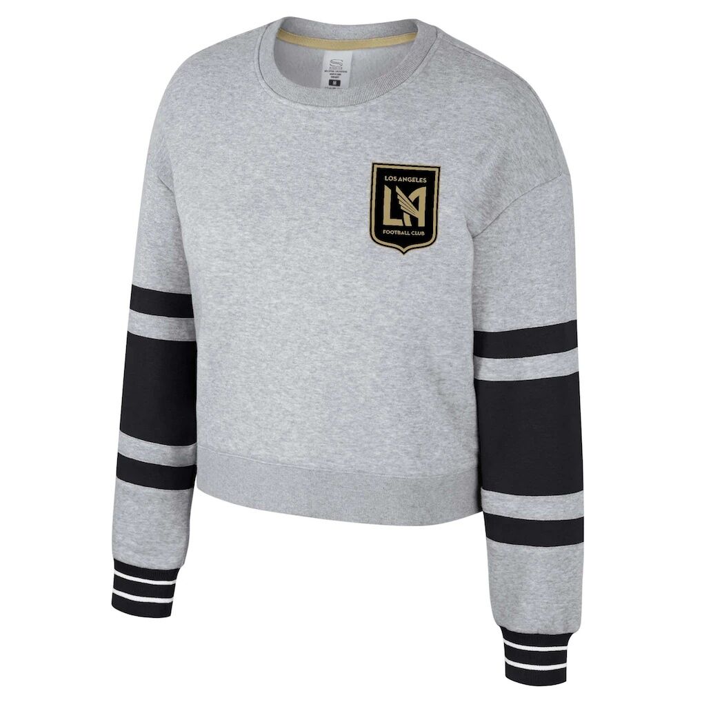 LAFC Stadium Essentials Women's Scrimmage Cropped Pullover Sweatshirt - Heather Gray