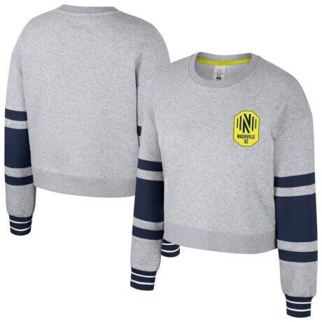 Nashville SC Stadium Essentials Women's Scrimmage Cropped Pullover Sweatshirt - - Front View