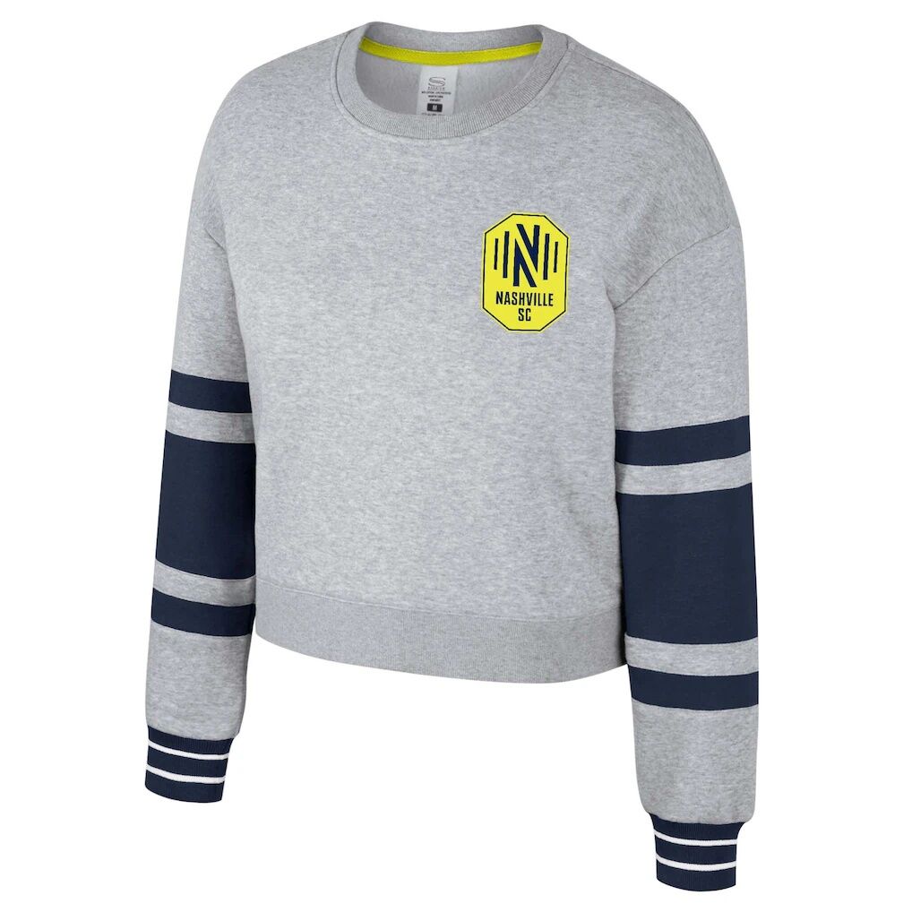 Nashville SC Stadium Essentials Women's Scrimmage Cropped Pullover Sweatshirt - Heather Gray