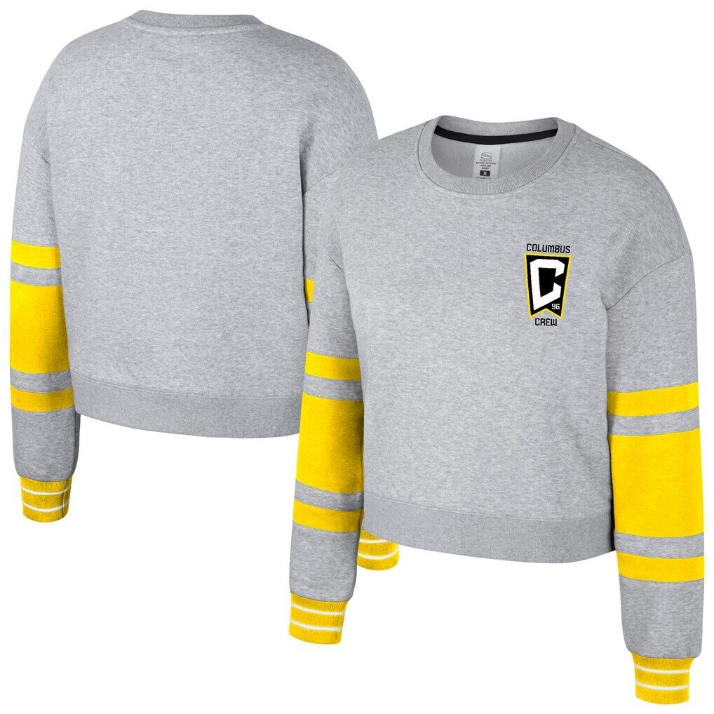Columbus Crew Stadium Essentials Women's Scrimmage Cropped Pullover Sweatshirt - Heather Gray