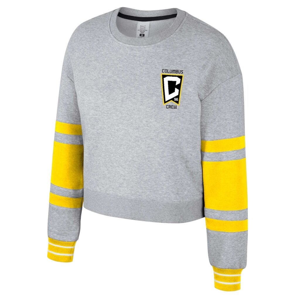 Columbus Crew Stadium Essentials Women's Scrimmage Cropped Pullover Sweatshirt - Heather Gray