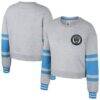 Philadelphia Union Stadium Essentials Women's Scrimmage Cropped Pullover Sweatshirt - - Front View