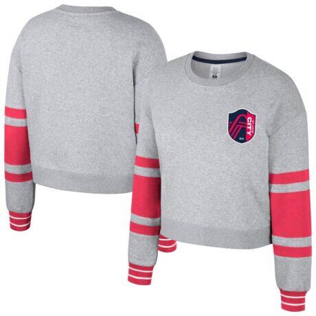 St. Louis City SC Stadium Essentials Women's Scrimmage Cropped Pullover Sweatshirt - - Front View