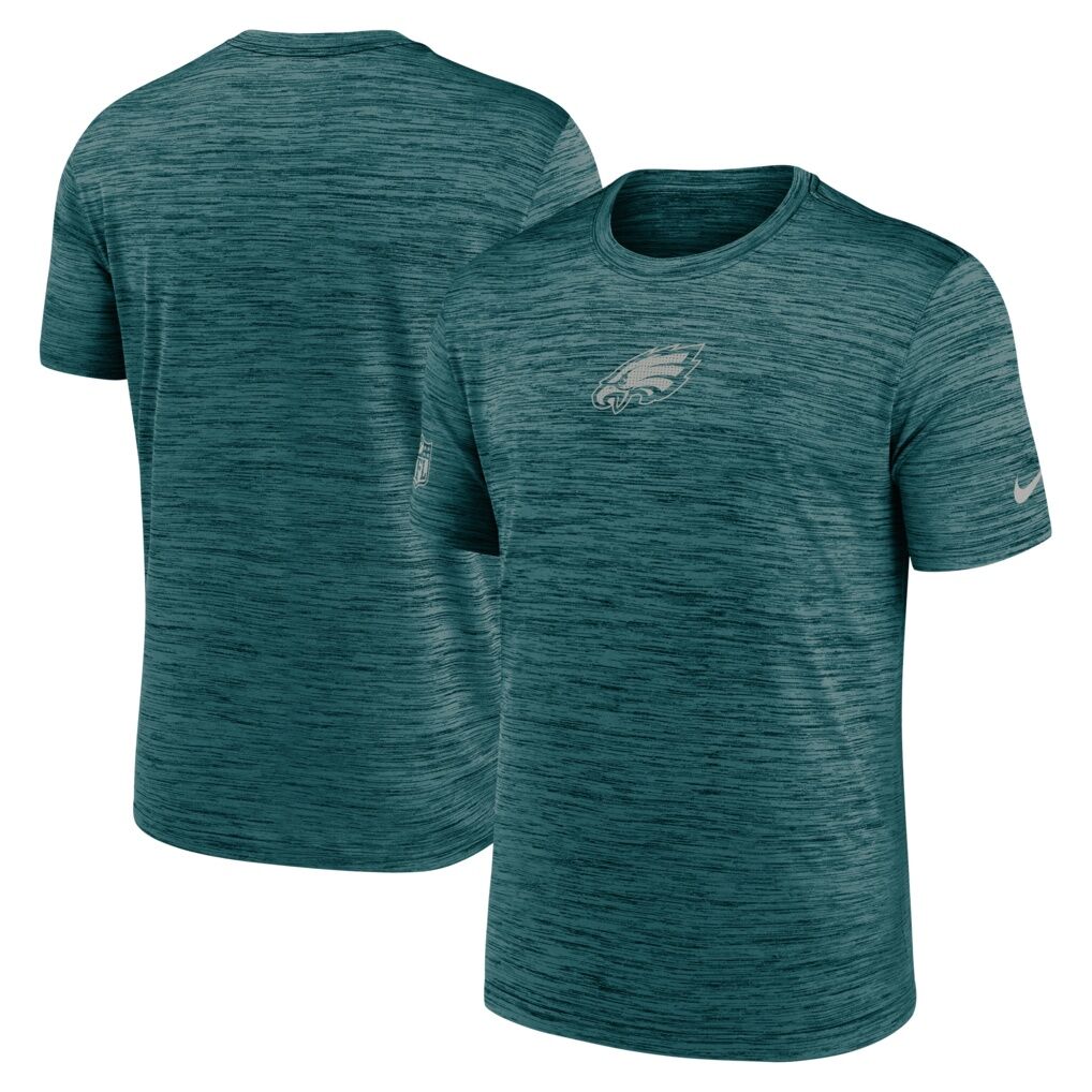 Philadelphia Eagles Nike Big & Tall Sideline Velocity Performance T-Shirt - Midnight Green