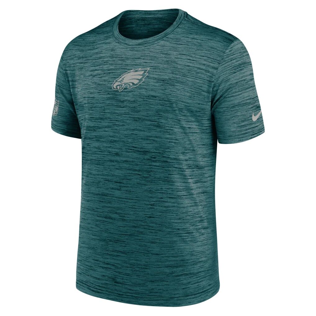 Philadelphia Eagles Nike Big & Tall Sideline Velocity Performance T-Shirt - Midnight Green