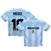 Lionel Messi Argentina National Team Vive La Fete Toddler Painted Stripes Football Jersey - - Front View
