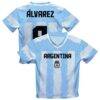 Julián Álvarez Argentina National Team Vive La Fete Football Jersey - - Front View