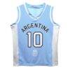 Lionel Messi Argentina National Team Vive La Fete Mesh Basketball Jersey - - Side View