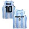 Lionel Messi Argentina National Team Vive La Fete Mesh Basketball Jersey - - Front View