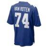 Greg Van Roten New York Giants Nike Team Game Jersey - - Detail View