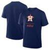 Houston Astros Fashion7 Clubhouse Legacy Side Swipe T-Shirt - Navy - Front View