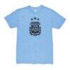 Enzo Fernández Argentina National Team 1863FC Player Vintage Tri-Blend T-Shirt - Light Blue - Side View