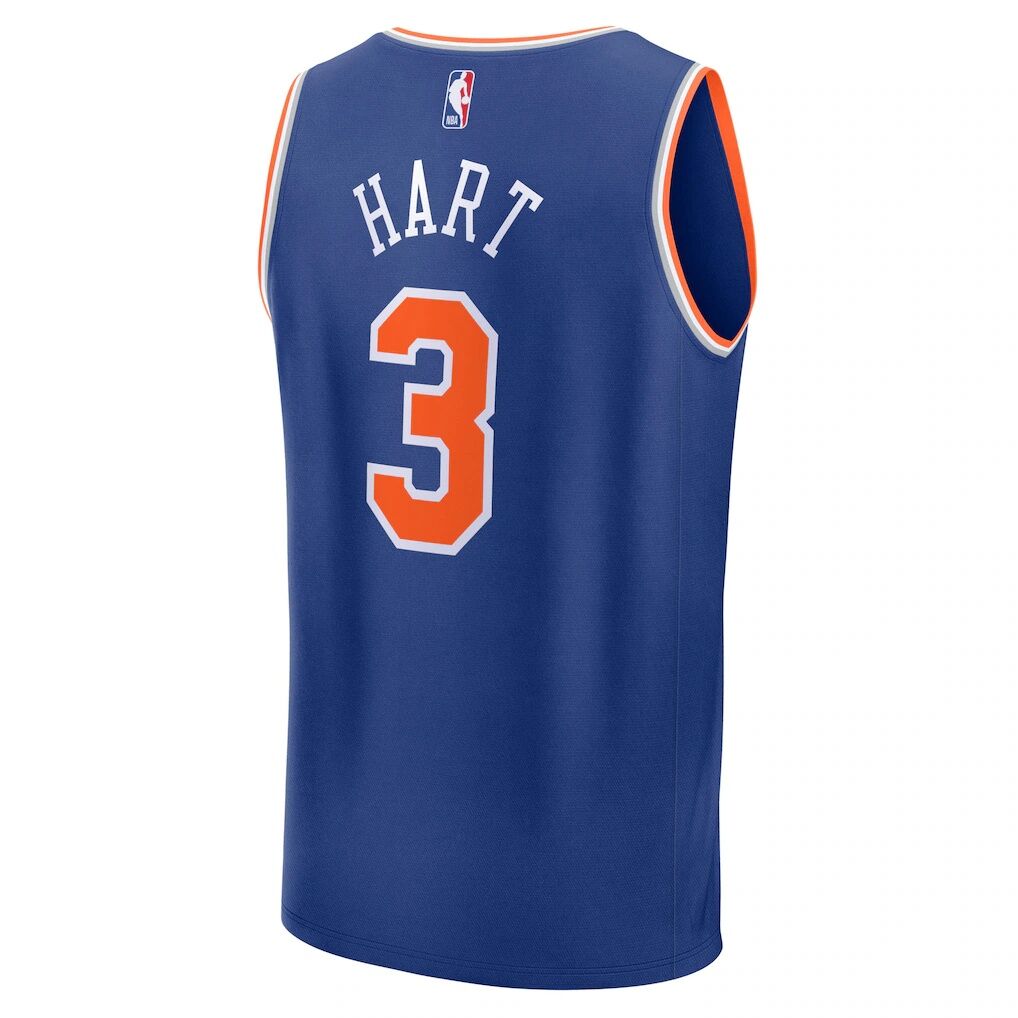 Josh Hart New York Knicks Fashion7 Youth Fast Break Replica Player Jersey - Blue - Icon Edition