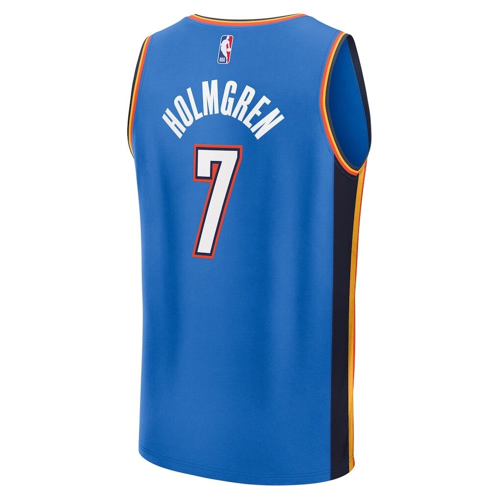 Chet Holmgren Oklahoma City Thunder Fashion7 Fast Break Replica Player Jersey - Icon Edition