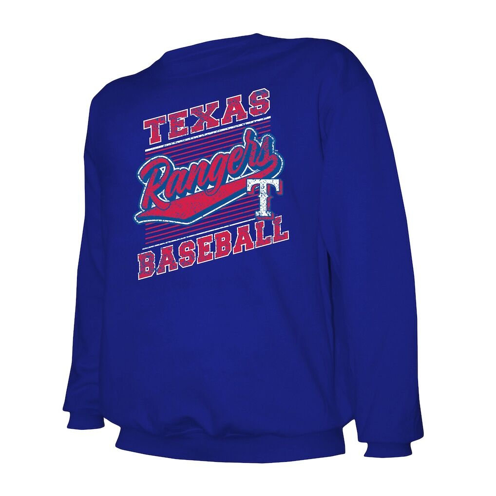 Texas Rangers Stitches Lightweight Crew Sweatshirt – Royal
