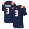 Kaden Feagin Illinois Fighting Illini Nike NIL Football Game Jersey - Navy - Front View