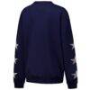 Denver Broncos Gameday Couture Women's Rhinestone Star Sleeve Settle the Score Oversized Tri-Blend Pullover - Navy - Detail View