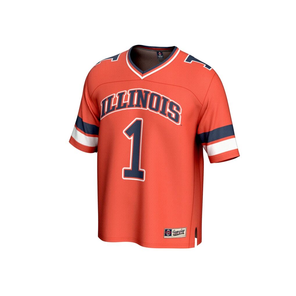 #1 Illinois Fighting Illini GameDay Greats Unisex Collegiate Football Fashion Jersey