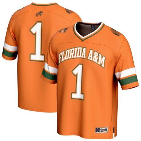 #1 Florida A&M Rattlers GameDay Greats Youth Collegiate Football Fashion Jersey - Orange - Front View