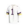#1 LSU Tigers GameDay Greats Youth Collegiate Football Fashion Jersey - White - Detail View