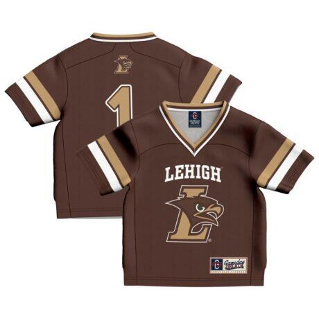 #1 Lehigh Mountain Hawks GameDay Greats Toddler Collegiate Football Fashion Jersey - Brown - Front View
