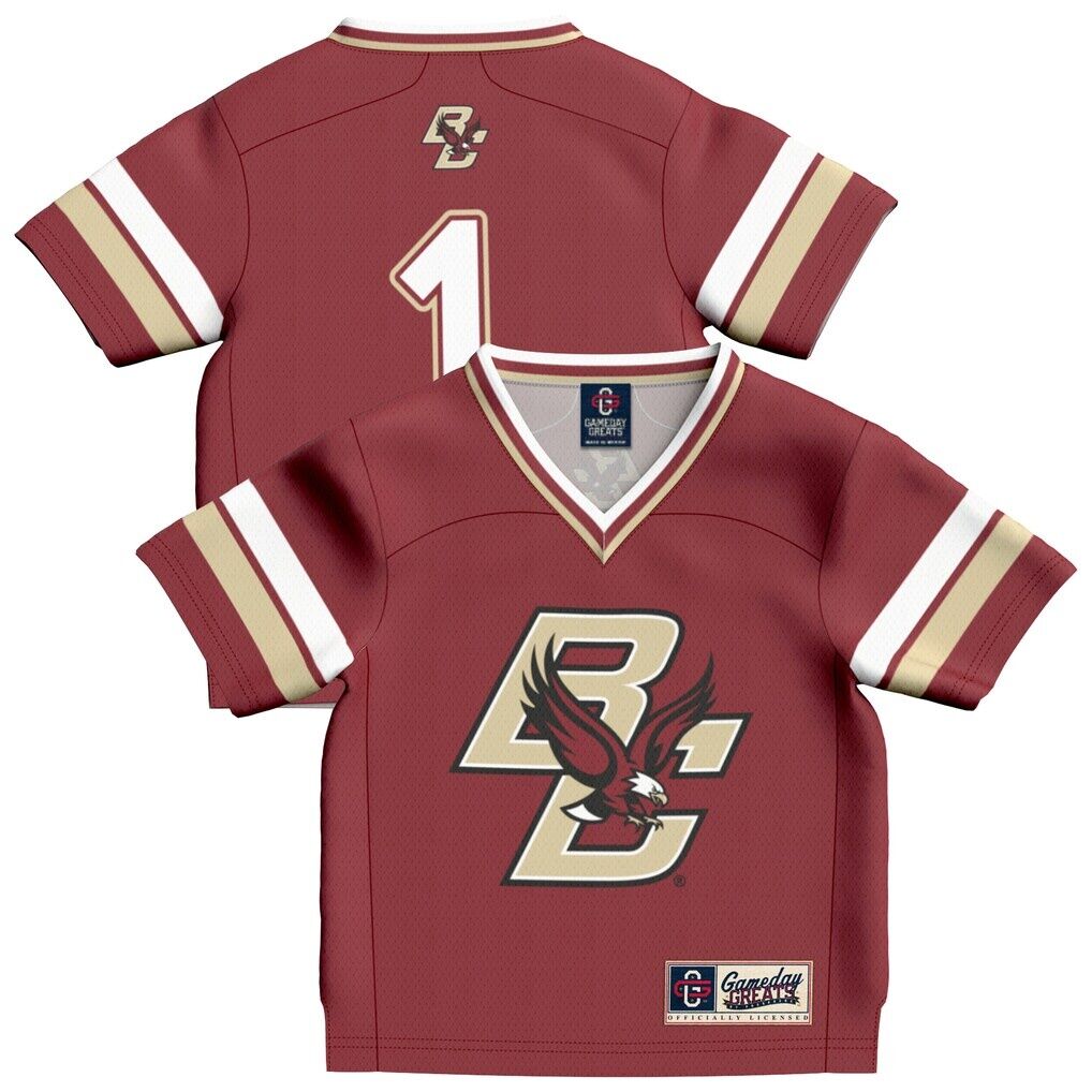 #1 Boston College Eagles GameDay Greats Toddler Collegiate Football Fashion Jersey - Maroon