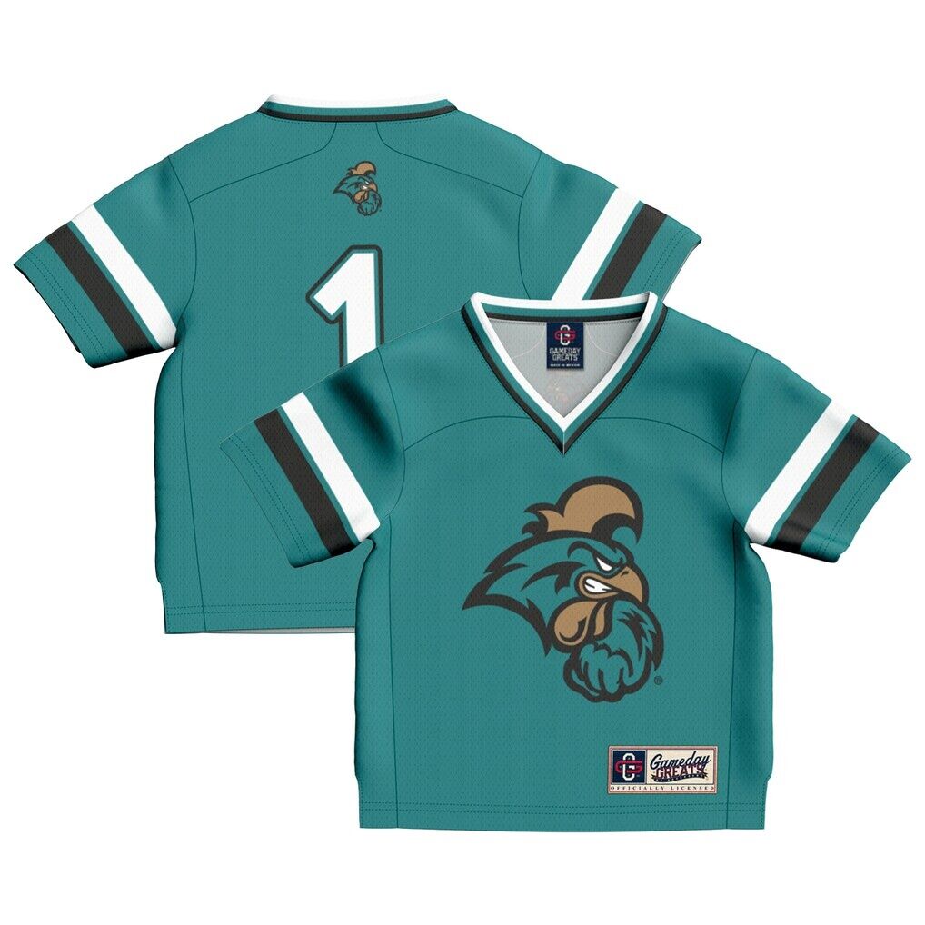 #1 Coastal Carolina Chanticleers GameDay Greats Toddler Collegiate Football Fashion Jersey