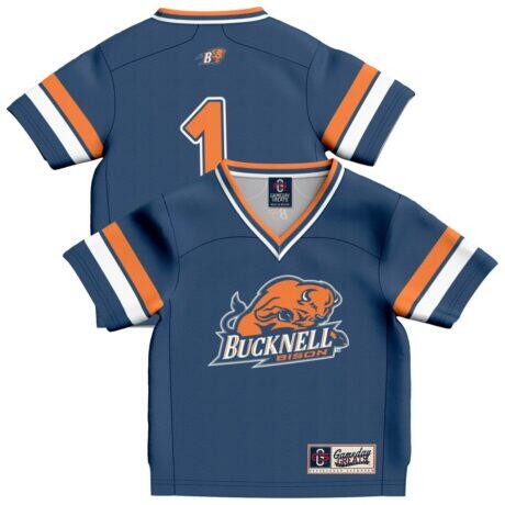#1 Bucknell Bison GameDay Greats Infant Collegiate Football Fashion Jersey - Blue - Front View