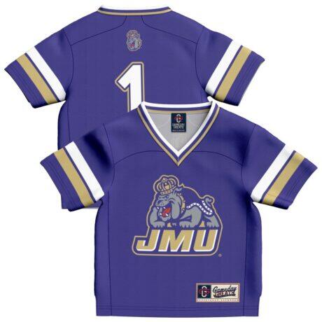 #1 James Madison Dukes GameDay Greats Infant Collegiate Football Fashion Jersey - Purple - Front View