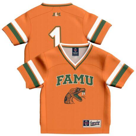 #1 Florida A&M Rattlers GameDay Greats Infant Collegiate Football Fashion Jersey - Orange - Front View