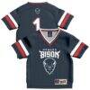 #1 Howard Bison GameDay Greats Infant Collegiate Football Fashion Jersey - Navy - Front View