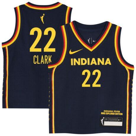 Caitlin Clark Indiana Fever Nike Preschool Explorer Edition Victory Jersey - Navy - Front View