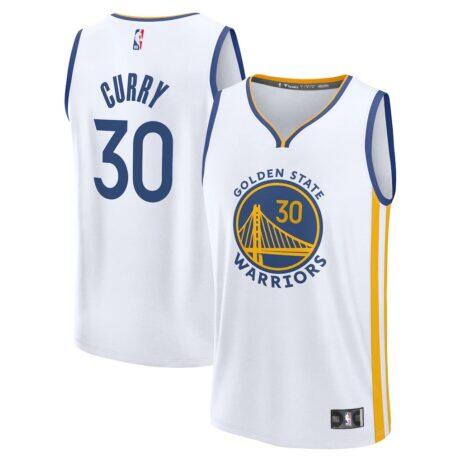 Stephen Curry Golden State Warriors Fashion7 Fast Break Replica Jersey - White - Front View