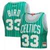 Larry Bird Boston Celtics Mitchell & Ness x DANNIJO Women's Fashion Cropped Basketball Jersey - - Front View