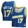 Chris Mullin Golden State Warriors Mitchell & Ness x DANNIJO Women's Fashion Cropped Basketball Jersey - - Front View
