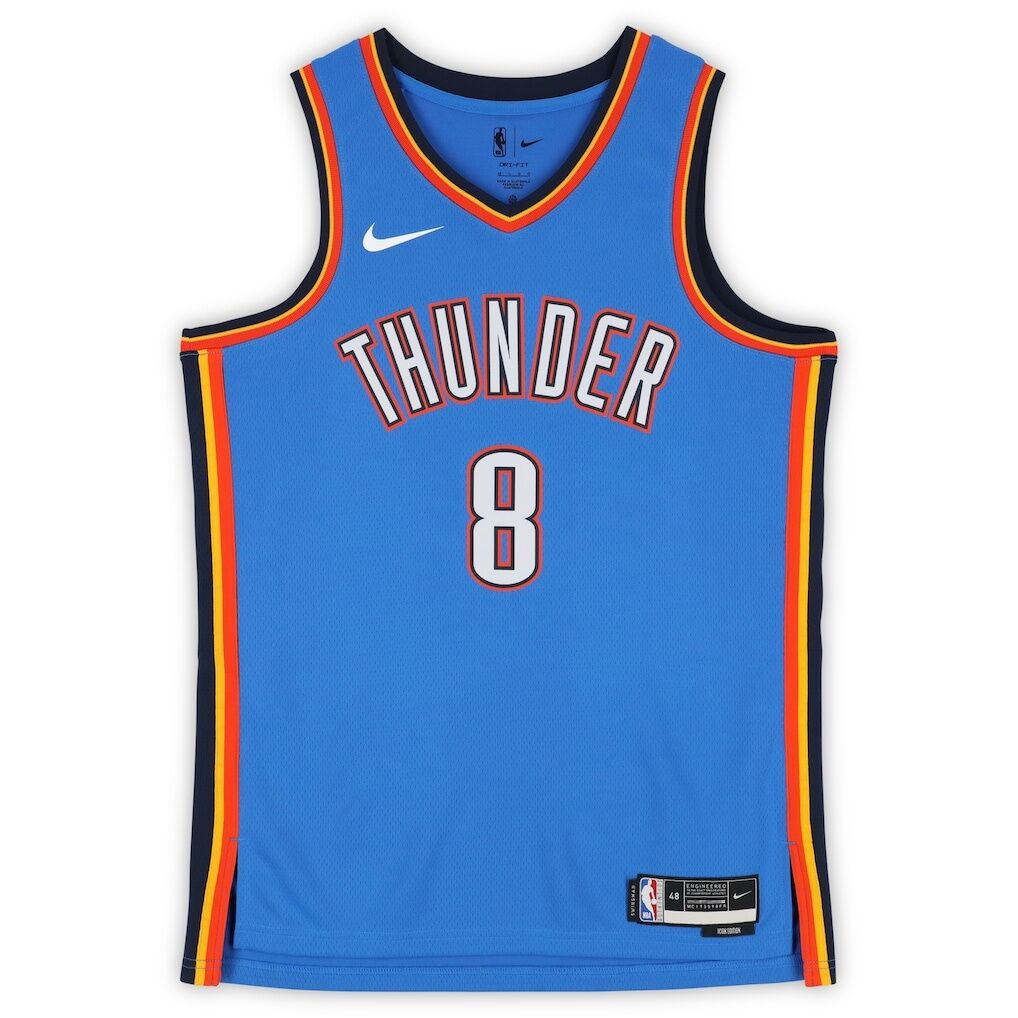 Jalen Williams Oklahoma City Thunder Autographed Fashion7 Authentic Blue Nike Icon Edition Swingman Jersey