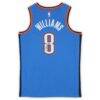 Jalen Williams Oklahoma City Thunder Autographed Fashion7 Authentic Blue Nike Icon Edition Swingman Jersey - - Side View