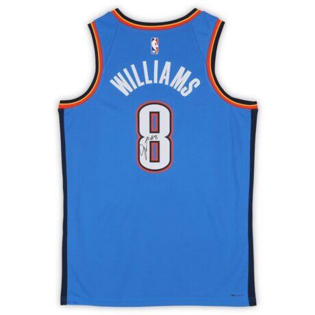 Jalen Williams Oklahoma City Thunder Autographed Fashion7 Authentic Blue Nike Icon Edition Swingman Jersey