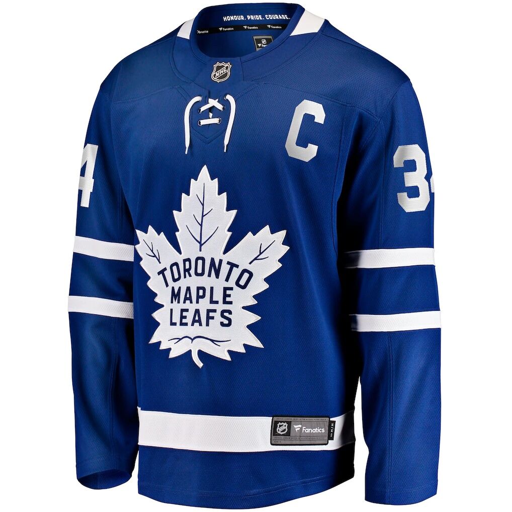 Auston Matthews Toronto Maple Leafs Fashion7 Captain Patch Home Breakaway Player Jersey