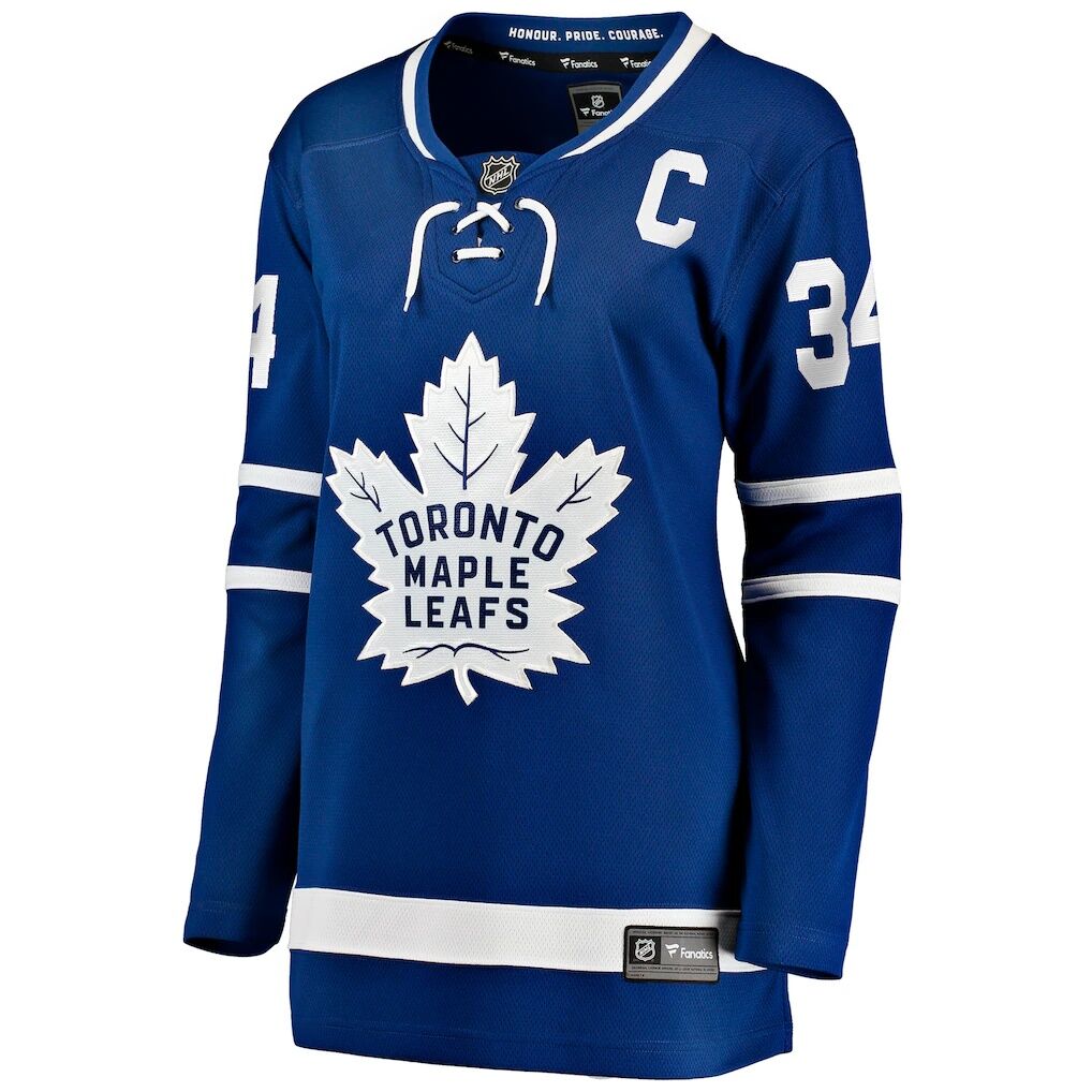 Auston Matthews Toronto Maple Leafs Fashion7 Women's Captain Patch Home Breakaway Player Jersey