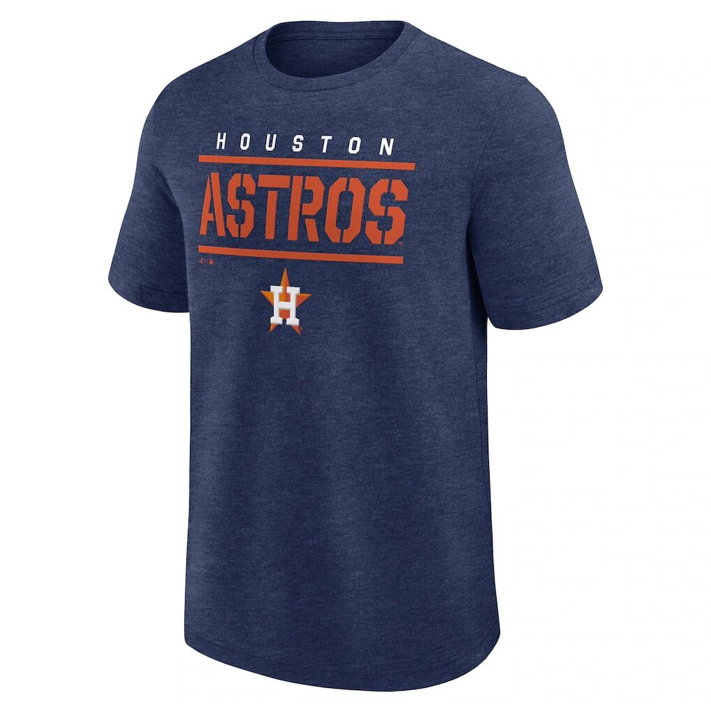 Houston Astros Logo Athletic Top Notch T-Shirt – Heather Navy