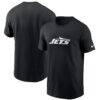 New York Jets Nike Primetime Logo Essential T-Shirt - Black - Front View